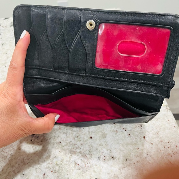 Cole Haan Black Leather check book wallet - Picture 6 of 8